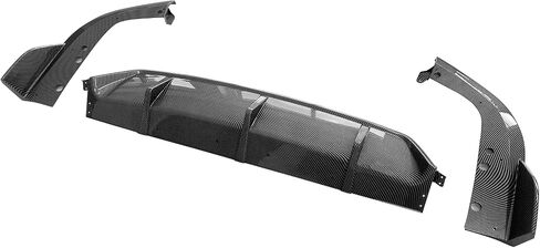 FREEMOTOR802 Rear Diffuser with Side Aprons, Compatible with 2019-2025 BMW G05 X5 LCI M Sport Package, IKON Style Gloss Black PP ABS Rear Bumper Lower Diffuser Lip Corner Guards Protectors in Saudi Arabia