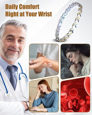 Magnetic Bracelets for Women & Copper Ring, Stainless Steel Magnet Bracelet in Saudi Arabia