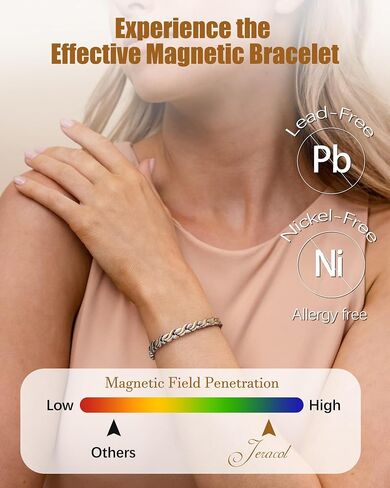 Magnetic Bracelets for Women & Copper Ring, Stainless Steel Magnet Bracelet in Saudi Arabia