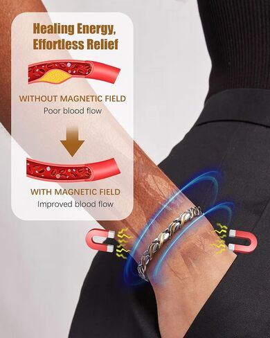 Magnetic Bracelets for Women & Copper Ring, Stainless Steel Magnet Bracelet in Saudi Arabia