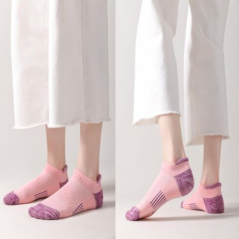Ankle Socks Women Cushioned Athletic Low Cut Socks Thick Cotton Running Sock Non Slip No Show Sock 6 Pairs in Saudi Arabia
