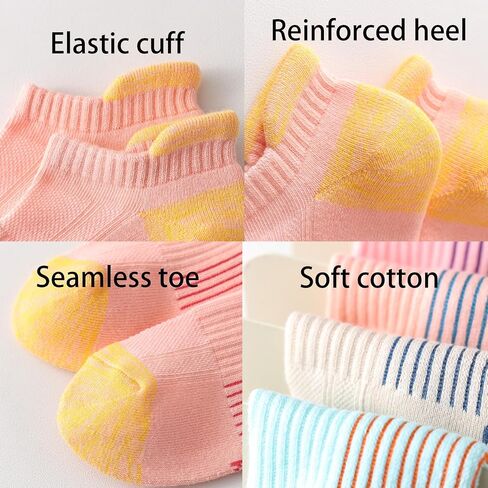 Ankle Socks Women Cushioned Athletic Low Cut Socks Thick Cotton Running Sock Non Slip No Show Sock 6 Pairs in Saudi Arabia