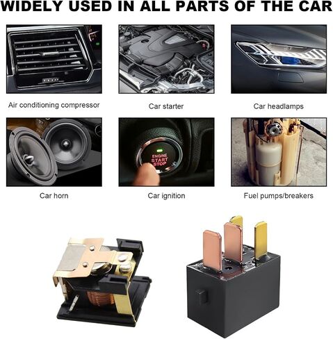 2 PCS Car AC Relay, 12V G8HL-H71 Multiple Use Vehicle Power AC & Starter Relay, 4 Pins Fan Motor Assembly Starter Relays Replace 39794-SDA-A03 39794-SDA-A05 Fit for Most Cars in Saudi Arabia