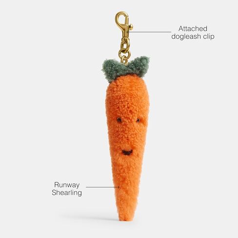Coach Carroty Carrot Plushie Bag Charm in Shearling in Saudi Arabia