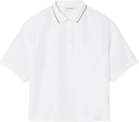 Lacoste Women's Oversized Technical Fabric Polo Shirt in Saudi Arabia