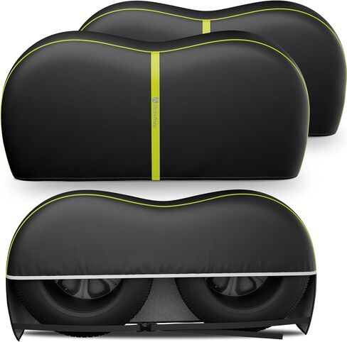 Rosefray RV Tire Covers, Dual Axle Wheel Cover (2 Pack) Fits 27"-30"/30"-33" Diameter Tires, Waterproof Anti-UV Black Dual Tire Covers RV Accessories for Truck/Trailer/Gray in Kuwait