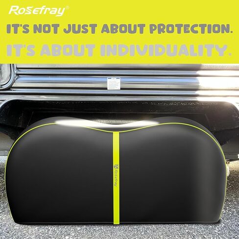 Rosefray RV Tire Covers, Dual Axle Wheel Cover (2 Pack) Fits 27"-30"/30"-33" Diameter Tires, Waterproof Anti-UV Black Dual Tire Covers RV Accessories for Truck/Trailer/Gray in Kuwait