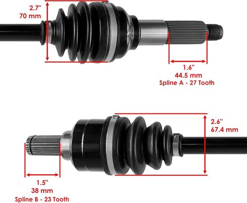 Caltric الخلفية الخلفية اليسرى واليمين محور مفصل السيرة الذاتية متوافق مع Yamaha Grizzly 450 YFM450 YFM-450 4x4 2011-2014 in Kuwait