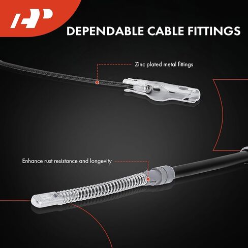 A-Premium Rear Driver and Passenger Side Parking Brake Cable Assembly Compatible with Ford Models: F-150 F150 2004-2005, Crew Cab Pickup, 2-PC Set - Replace# 5L3Z2A635AA, 5L3Z2A635C in Saudi Arabia