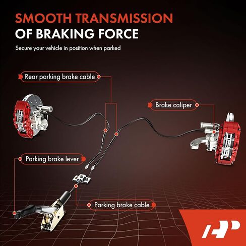 A-Premium Rear Driver and Passenger Side Parking Brake Cable Assembly Compatible with Ford Models: F-150 F150 2004-2005, Crew Cab Pickup, 2-PC Set - Replace# 5L3Z2A635AA, 5L3Z2A635C in Saudi Arabia