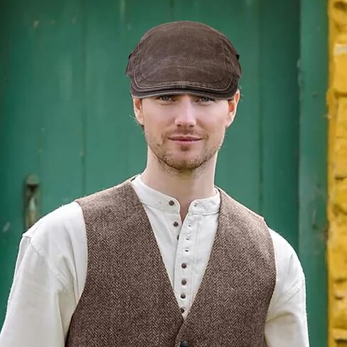 interlove Mens Newsboy Cap غسلت القبعات القبعة القبعة القبعة لقيادة سيارة الأجرة in Kuwait