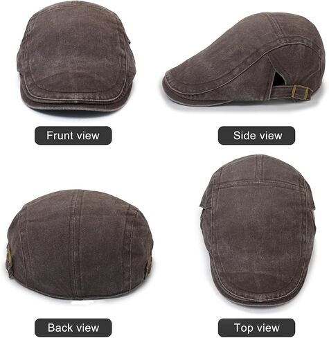interlove Mens Newsboy Cap غسلت القبعات القبعة القبعة القبعة لقيادة سيارة الأجرة in Kuwait