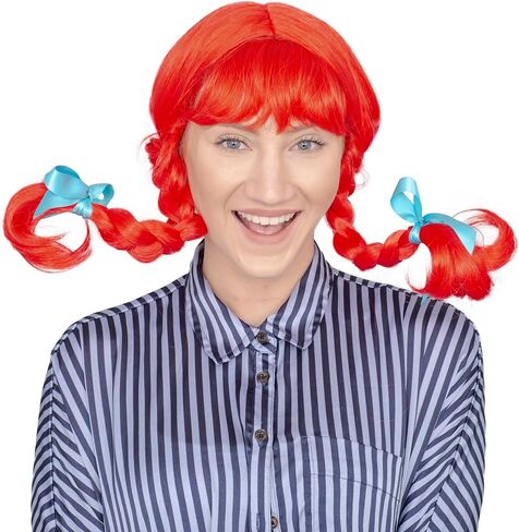 Wendy Wig Red Hair with Braids Adult Deluxe Halloween Costume Cosplay Accessory - One Size in Saudi Arabia