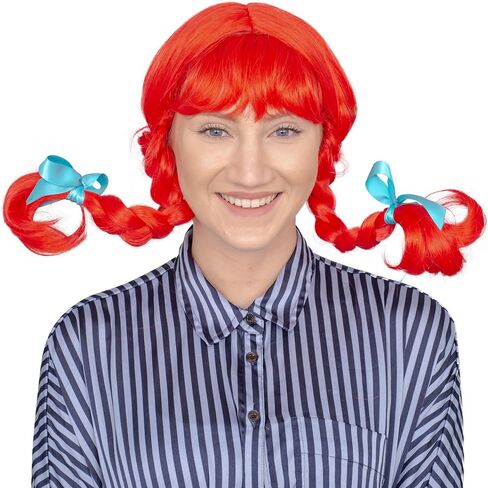Wendy Wig Red Hair with Braids Adult Deluxe Halloween Costume Cosplay Accessory - One Size in Saudi Arabia