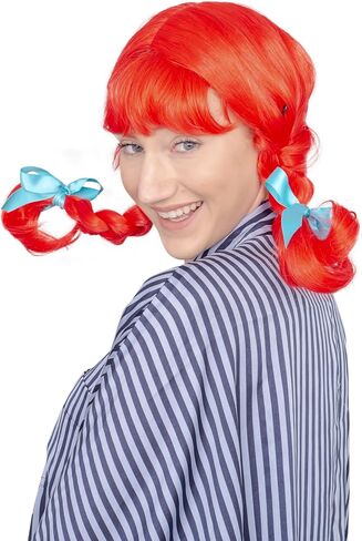Wendy Wig Red Hair with Braids Adult Deluxe Halloween Costume Cosplay Accessory - One Size in Saudi Arabia