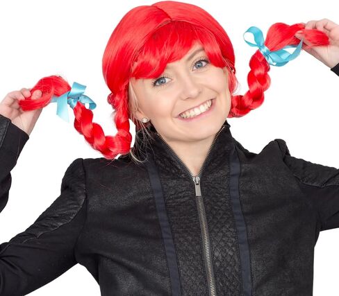 Wendy Wig Red Hair with Braids Adult Deluxe Halloween Costume Cosplay Accessory - One Size in Saudi Arabia