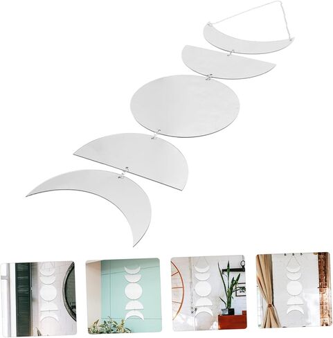 Vaguelly Acrylic Moon Phase Mirror Decor for Living Room Bedroom Boys and Girls Room Decor in Saudi Arabia