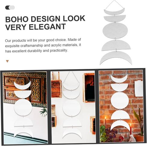 Vaguelly Acrylic Moon Phase Mirror Decor for Living Room Bedroom Boys and Girls Room Decor in Saudi Arabia