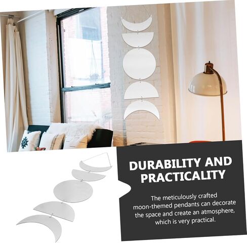 Vaguelly Acrylic Moon Phase Mirror Decor for Living Room Bedroom Boys and Girls Room Decor in Saudi Arabia