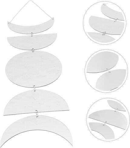 Vaguelly Acrylic Moon Phase Mirror Decor for Living Room Bedroom Boys and Girls Room Decor in Saudi Arabia