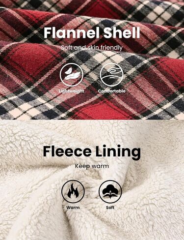 Rdruko Men's Flannel Shirt Jacket Fleece Lined Plaid Zip Up Winter Warm Coat with Hood in Saudi Arabia