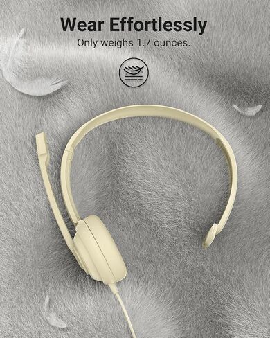 NUBWO HW02 USB Headset with Microphone Noise Cancelling &in-line Control, Ultra Comfort Computer Headset for Laptop pc, On-Ear Wired Office Call Center Headset for Boom Skype Webinars, 5 Packs in Saudi Arabia
