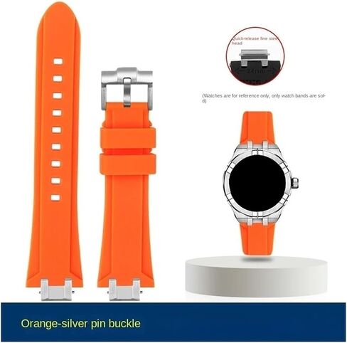 Silicone Rubber Watch Strap Fit for Maurice Lacroix Aikon AI6008 6007 6038 Modified Stainless steel Adapter Watch Strap in Saudi Arabia