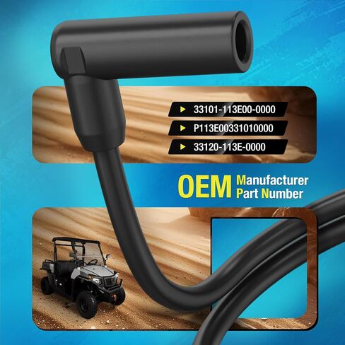 Ignition Coil Wire Spark Plug For Hisun 250 400 450 500 Massimo Gunner Spire 250 Alligator Axis MTD 500 Coleman UT400 UT500 Bennche Cowboy 250 400 500 Bighorn Gray Wolf MSU 400 500 33101-113E00-0000 in Saudi Arabia