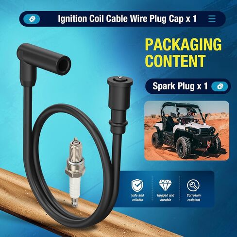 Ignition Coil Wire Spark Plug For Hisun 250 400 450 500 Massimo Gunner Spire 250 Alligator Axis MTD 500 Coleman UT400 UT500 Bennche Cowboy 250 400 500 Bighorn Gray Wolf MSU 400 500 33101-113E00-0000 in Saudi Arabia
