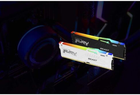 Kingston FURY Beast RGB 32GB (2x16GB) 5600MT/s DDR5 CL36 Desktop Memory Kit of 2 | Infrared Sync Technology | AMD EXPO | KF556C36BBEAK2-32 in Kuwait