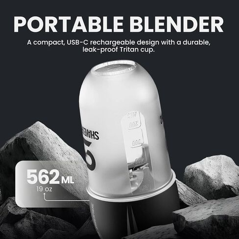 SHAKESPHERE Portable Blender with Clear Tritan Shaker Bottle, Blender for Shakes and Smoothies, 19 Oz Rechargeable Type-C, 315 RPM Ideal for Traveling, Workout, Gym (Fluorescent Yellow) in Saudi Arabia