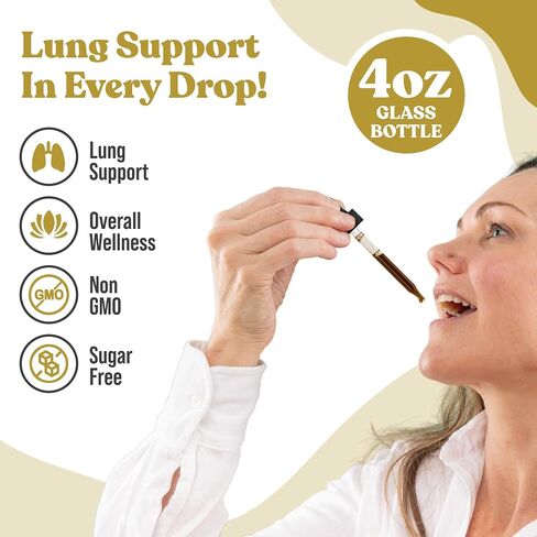 Rejuvica Health Active Mullein 4oz XL Super Size - مستخلص سائل Mullein المتقدم - قطرات دعم الرئة - صبغة خالية من السكر غير المعدلة وراثيًا in Kuwait