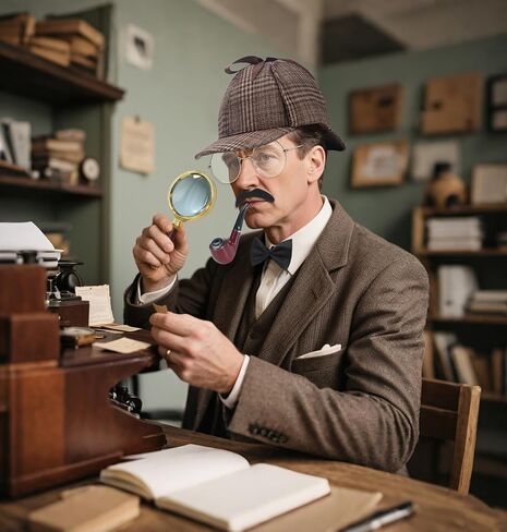Detective Costume Accessories Set, Detective Hat Dress up Costume for Men Women Halloween Cosplay Dress up, Prop in Saudi Arabia