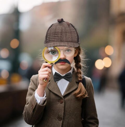 Detective Costume Accessories Set, Detective Hat Dress up Costume for Men Women Halloween Cosplay Dress up, Prop in Saudi Arabia