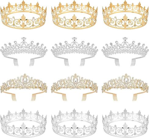 مجموعة Cieher Prom King and Queen Crowts - Crown King for Men Queen Tiara in Saudi Arabia