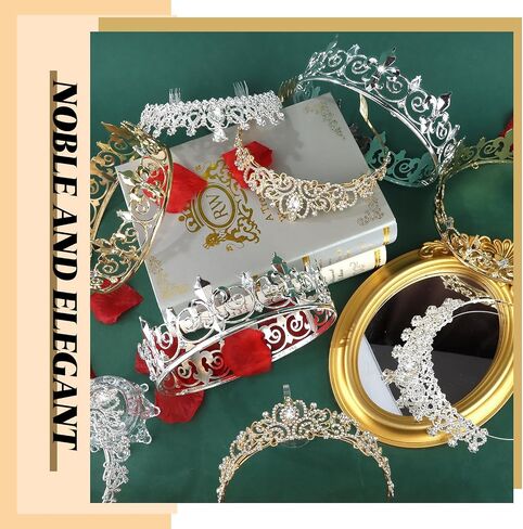 مجموعة Cieher Prom King and Queen Crowts - Crown King for Men Queen Tiara in Saudi Arabia
