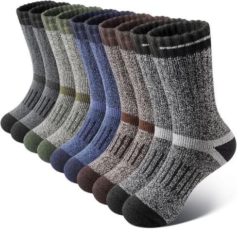 SIMIYA Thick Merino Wool Socks for Men Warm Hiking Socks Thermal Crew Socks in Cold Weather for Men & Women（5 Pairs） in Saudi Arabia