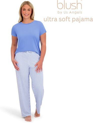Ultra Soft Women's Pajama Set, Breathable Light Stretchy, Ladies Lounge Set, 4-Piece PJ Set in Saudi Arabia