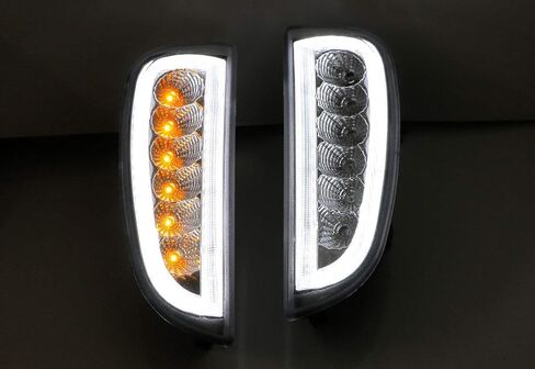 iJDMTOY Smoked Lens LED Daytime Running Lights Assy Compatible with 07-10 Porsche Cayenne w/Turn Signal Lamps, OEM Fit DRL LED Lights Assembly in Saudi Arabia
