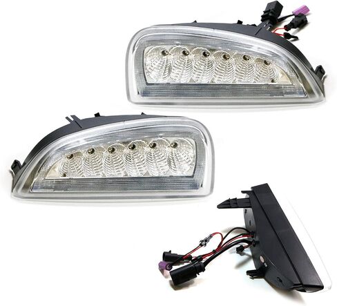 iJDMTOY Smoked Lens LED Daytime Running Lights Assy Compatible with 07-10 Porsche Cayenne w/Turn Signal Lamps, OEM Fit DRL LED Lights Assembly in Saudi Arabia