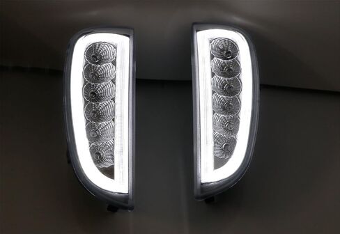 iJDMTOY Smoked Lens LED Daytime Running Lights Assy Compatible with 07-10 Porsche Cayenne w/Turn Signal Lamps, OEM Fit DRL LED Lights Assembly in Saudi Arabia