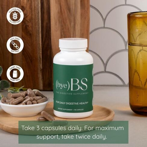 Digestive Support Supplement – Psyllium Husk, Slippery Elm, Peppermint Extract & L-Glutamine – Gut Health, Bloating & Constipation Support, Intestinal Lining & Bowel Function in Saudi Arabia