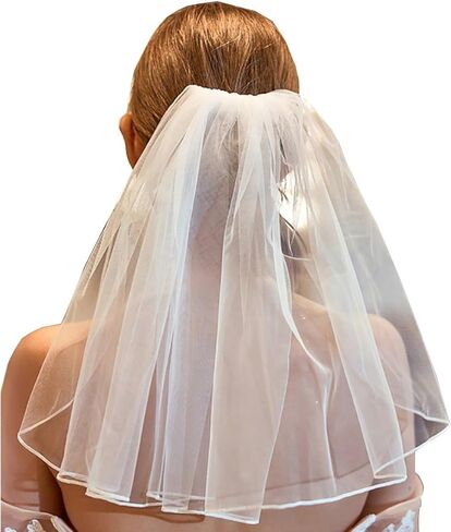 Wedding Veil with Pearls and Comb Bachelorette Party Veils for Bride in Kuwait