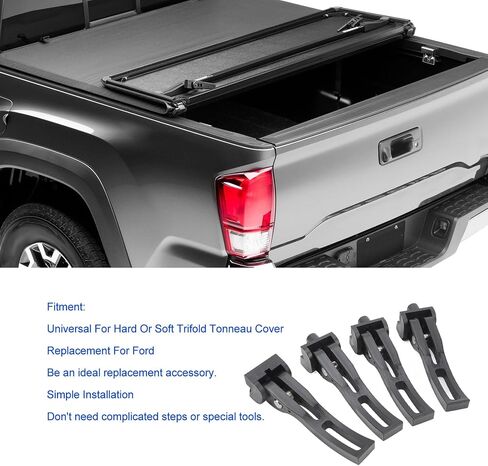 4pcs تغطية Trifold Tonneau غطاء مشبك قابلة للطي صلبة أو ناعمة من أجل ، سهلة التثبيت ، cftgiw7k6yt2cf4g in Saudi Arabia