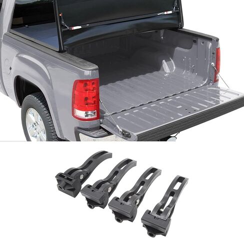 4pcs تغطية Trifold Tonneau غطاء مشبك قابلة للطي صلبة أو ناعمة من أجل ، سهلة التثبيت ، cftgiw7k6yt2cf4g in Saudi Arabia