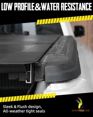 تغطية Tri Tri Hard Tri Low-Pro Tonneau قابلة للتوصيل مع سرير Tyt Tacoma 5ft (60.5 ") 2016-2023 in Saudi Arabia