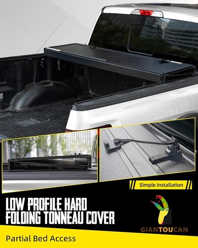 تغطية Tri Tri Hard Tri Low-Pro Tonneau قابلة للتوصيل مع سرير Tyt Tacoma 5ft (60.5 ") 2016-2023 in Saudi Arabia