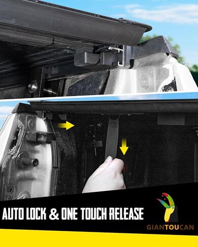 تغطية Tri Tri Hard Tri Low-Pro Tonneau قابلة للتوصيل مع سرير Tyt Tacoma 5ft (60.5 ") 2016-2023 in Saudi Arabia