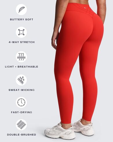 Aoxjox Women's Worling Velura Leggings High Phended Scrunch Plushflex ™ Buttery Soft Yoga Pants 26 " in Kuwait
