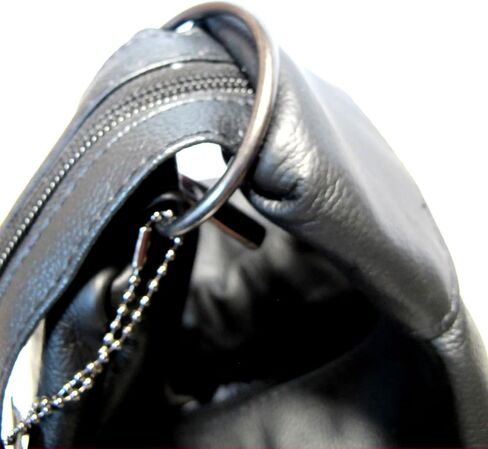 Womens Large Designer Tear Drop Genuine Leather Convertible Backpack Purse Sling Shoulder Bag (Black) in Saudi Arabia